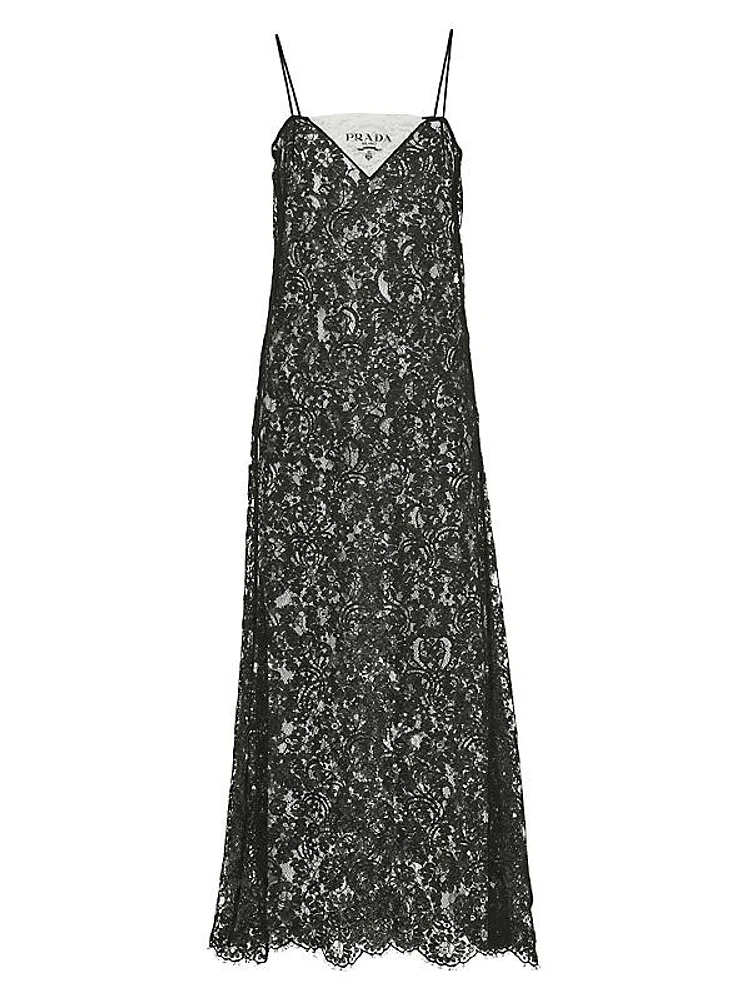 Embroidered Lace Midi-dress