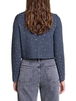 Knitted Jumper with Rhinestones