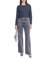 Knitted Jumper with Rhinestones