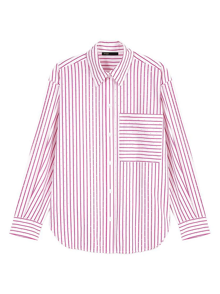 Striped Rhinestone Shirt