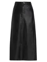 City Slicker Vegan Leather Maxi Skirt