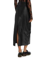 City Slicker Vegan Leather Maxi Skirt