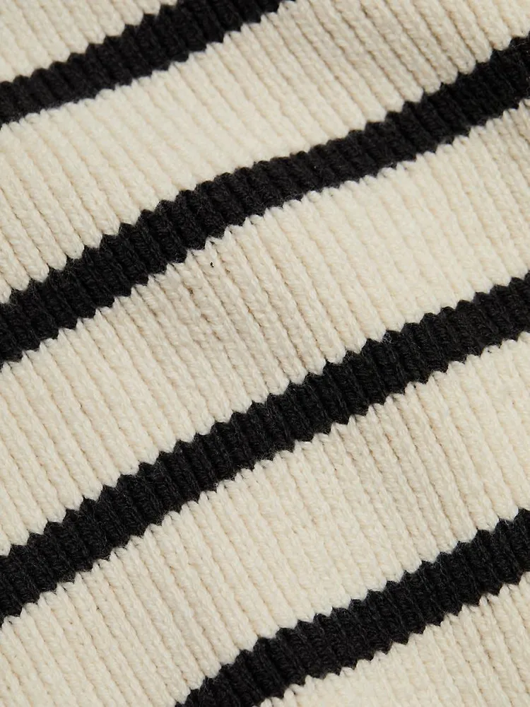 Striped Cotton-Blend Sweater