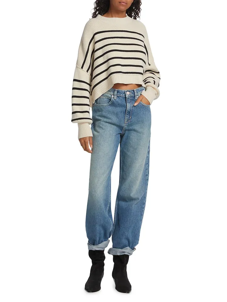 Striped Cotton-Blend Sweater