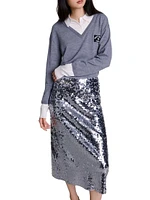 Knit Skirt with Sequins