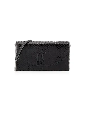 Loubi54 Snake-Embossed Leather Wallet-On-Chain