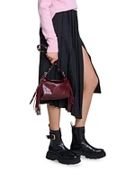 Asymmetrical Long Pleated Skirt