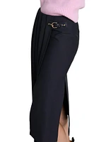 Asymmetrical Long Pleated Skirt