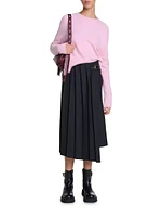 Asymmetrical Long Pleated Skirt