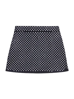 Short Skirt with Rhinestones
