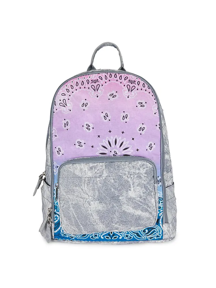 Girl's Bandana Acid Wash Backpack