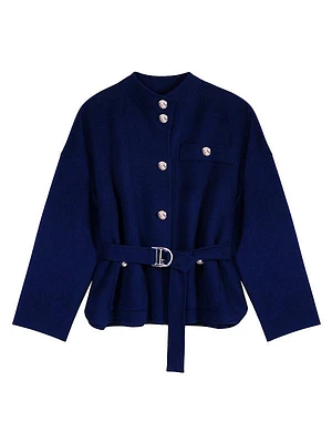 Belted Short Wool Coat