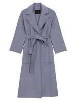 Long Double-Faced Coat with Belt