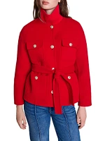 Belted Double-Faced Jacket