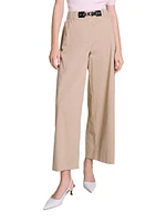 Wide-Leg Cotton Trousers