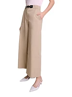 Wide-Leg Cotton Trousers