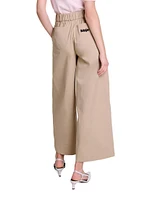 Wide-Leg Cotton Trousers