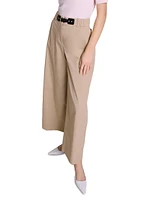 Wide-Leg Cotton Trousers