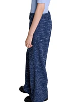 Wide Leg Tweed Trousers