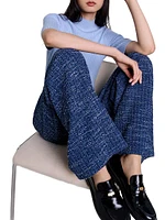 Wide Leg Tweed Trousers