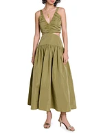 Cutaway Taffeta Dress