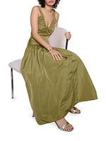 Cutaway Taffeta Dress