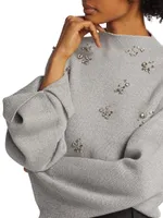 Embellished Merino Wool Sweater
