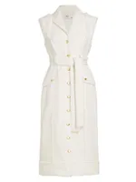 Isabel Cotton Utility Midi-Dress