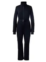 Shawna Belted Padded Fleece Ski Suit