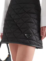 Re-Nylon Quilted Miniskirt