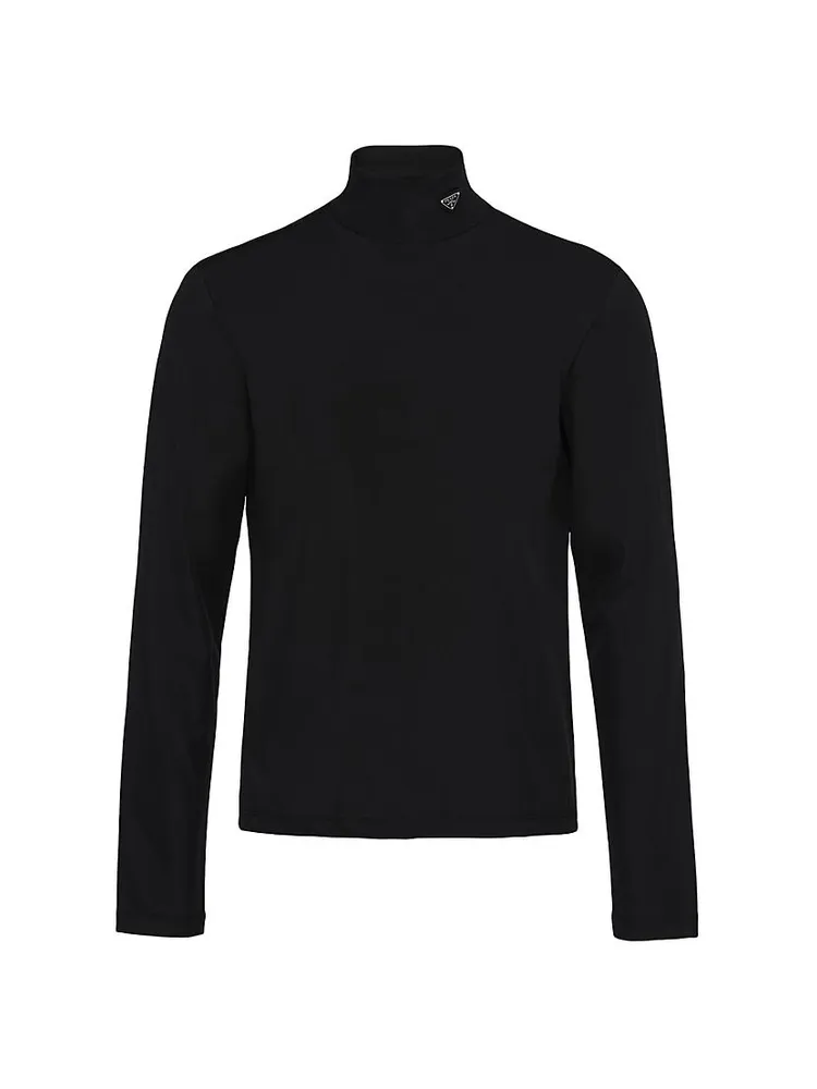 Stretch Cotton Turtleneck