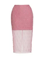 Marta Embellished SIlk Midi-Skirt