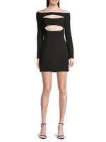 Rosamund Bonded Crepe Cut-Out Minidress