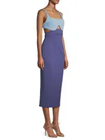 Fernanda Two-Toned Midi-Dress