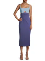 Fernanda Two-Toned Midi-Dress