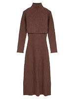 2-in-1 Wool Maxi Dress