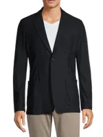 Peak-Lapel Two-Button Blazer