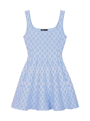 Jacquard Knit Mini Dress