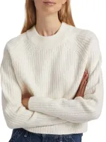 Sequined Rib-Knit Sweater