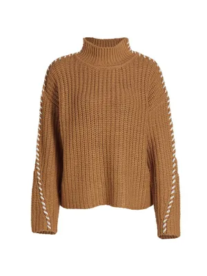 Whipstitch Relaxed Turtleneck