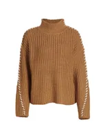 Whipstitch Relaxed Turtleneck