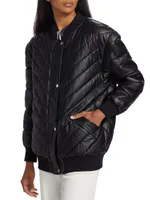 Vitoria Borja Vegan Leather Bomber Jacket