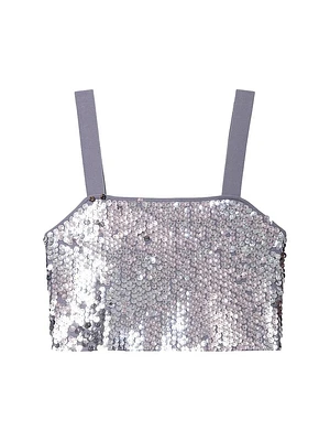 Sequinned Knit Top