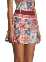 Thena Paisley Active Miniskirt