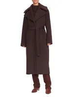 Carver Wool-Blend Belted Coat