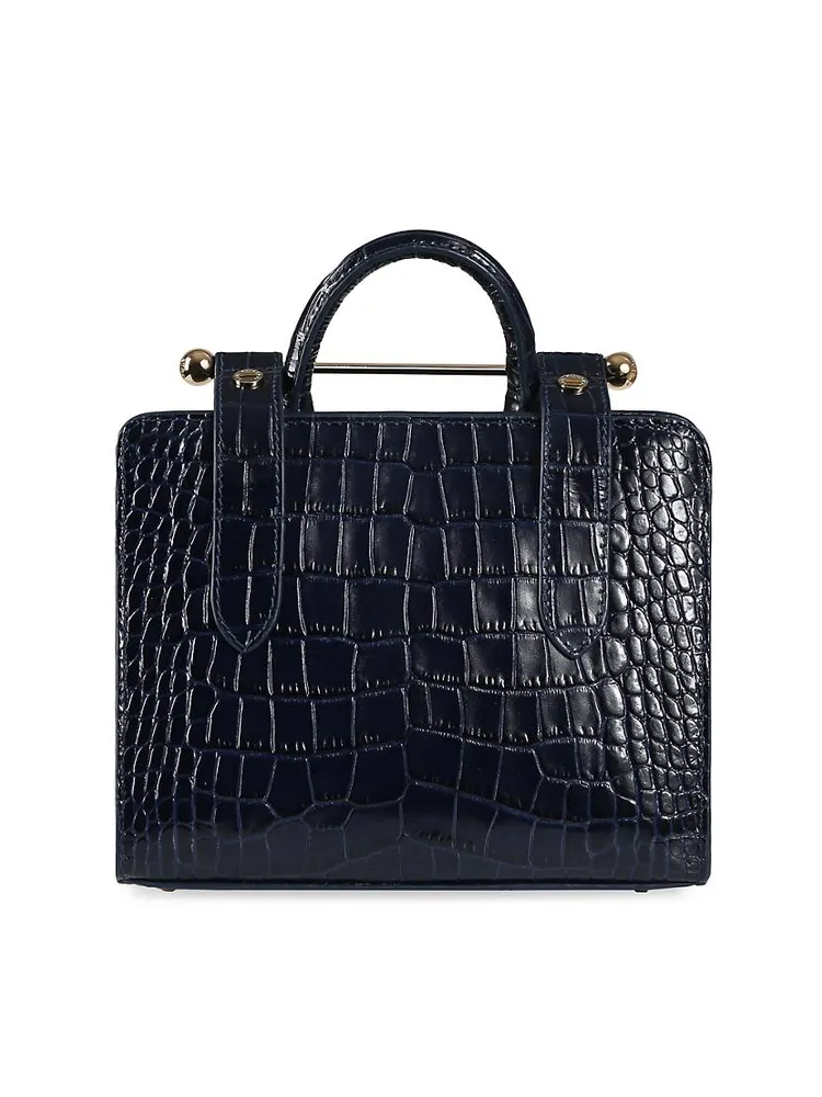 Nano Croc-Embossed Leather Tote