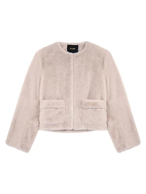 Cropped Faux Fur Jacket