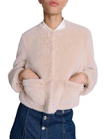 Cropped Faux Fur Jacket