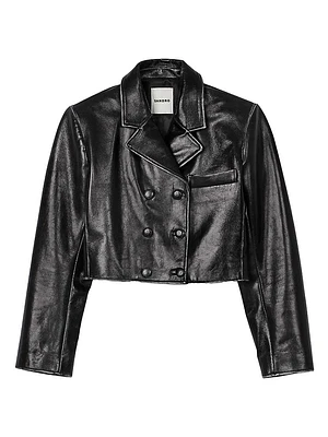 Cropped Leather Jacket