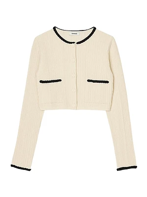 Pointelle Knit Cardigan